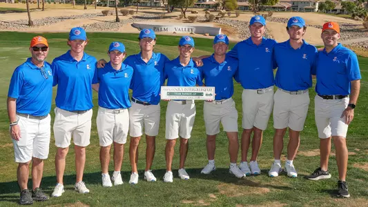 2024-25 Men's Golf Team Photo at Loyola Intercollegiate in Goodyear, Arizona.