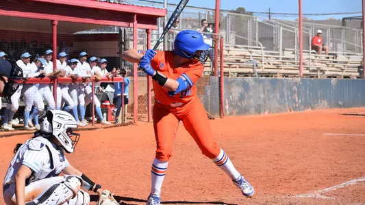 Makenzie Butt readies to hit against San Diego, February 21, 2025