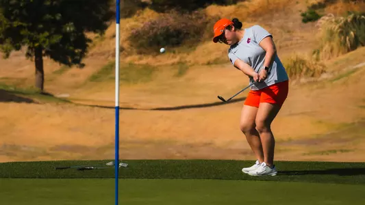 Jillian Hui practice chip at Mountain Classic Match Play