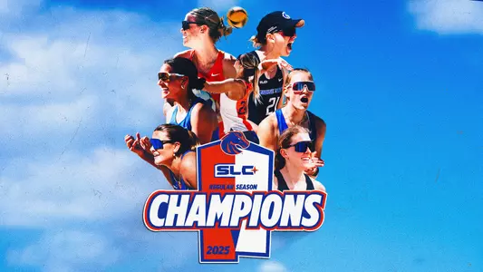 2025 Beach Volleyball Southland Conference Champions featuring several players in the graphic.