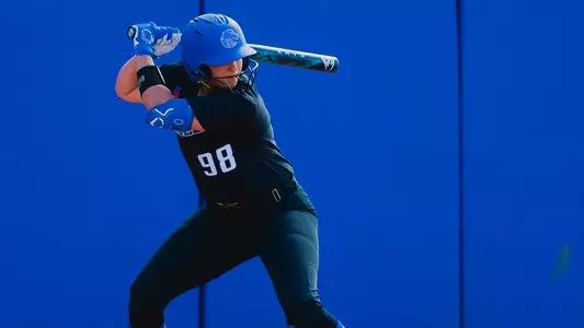 Makenzie Butt in a batting stance.