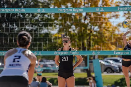 Ava Anderson waiting for a serve