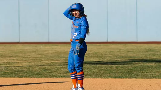 Sophia Knight standing on second base.