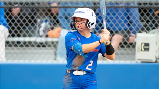 Sophia Knight getting ready to step into the batter's box.