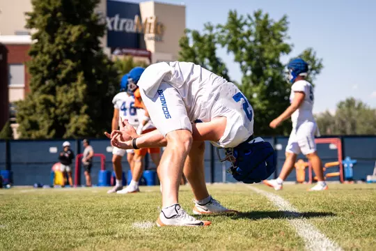 Boise State Football 2025 Practice No. 12 at DeChevrieux Field. Photo by Kenna Harbison