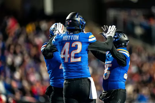 Boise State Football 2024 Game 8 vs SDSU at Albertsons Stadium. Mason Hutton (42). Photo by Kenna Harbison