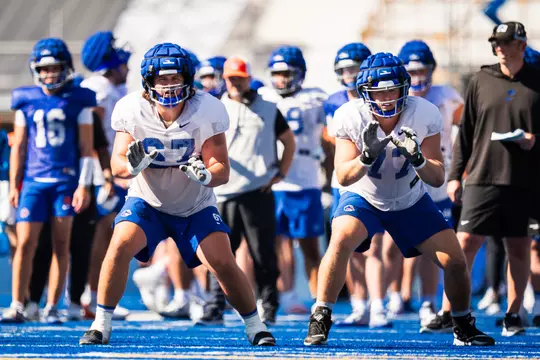 Boise State Football 2025 Fall Camp Practice No. 5 at Albertsons Stadium . Photo by Kenna Harbison