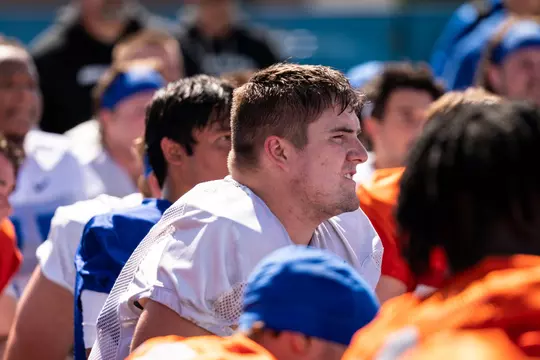 Boise State Football 2025 Fall Camp Practice No. 2 at DeChevrieux Field. Photo by Kenna Harbison