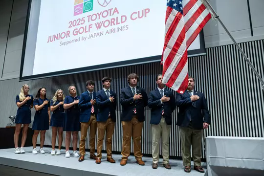 Team USA at Toyota Junior Golf Cup Opening Ceremony