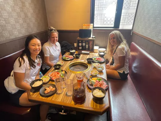 Team USA at Kailin Downs' birthday dinner