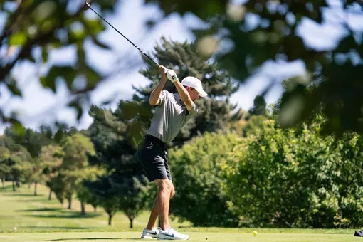 Cole Rueck takes a swing