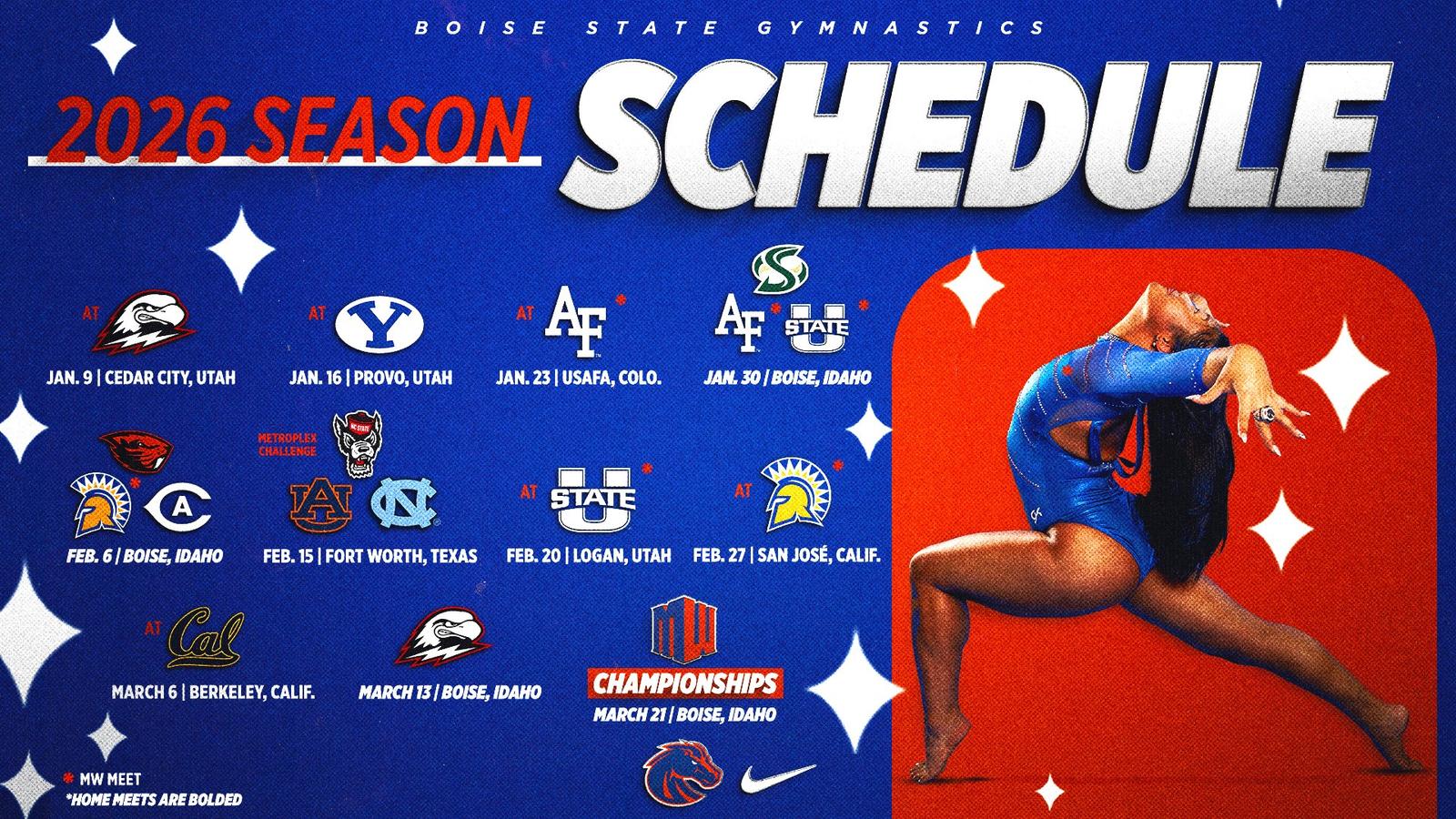 Boise State Announces 2026 Gymnastics Schedule - Boise State ...