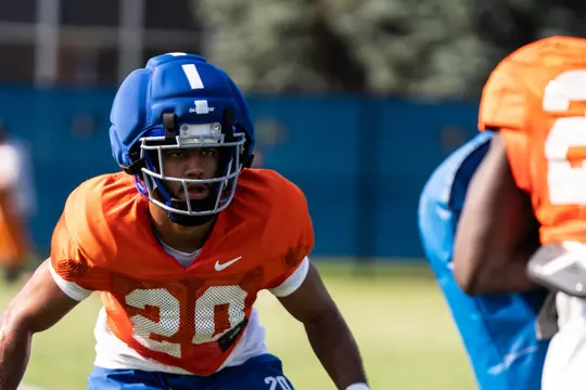 Boise State Football 2025 Fall Camp Practice No. 3 at DeChevrieux Field. Photo by Kenna Harbison