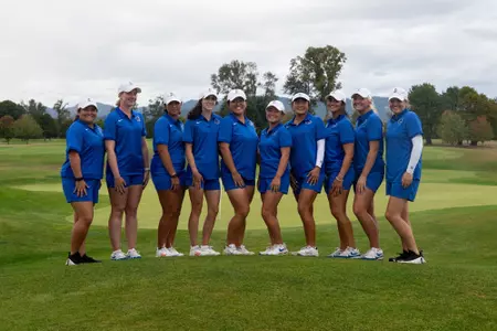 Women's Golf team shot after the 2025 molly collegiate invitational