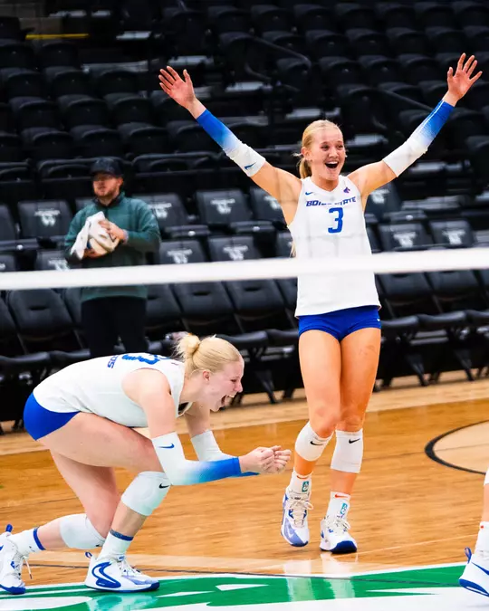 Giselle Paedon, wearing a white jersey, celebrates at Utah Valley