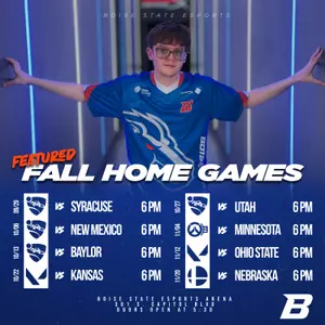 Esports Featured Home Game Schedule Fall Socials Graphic