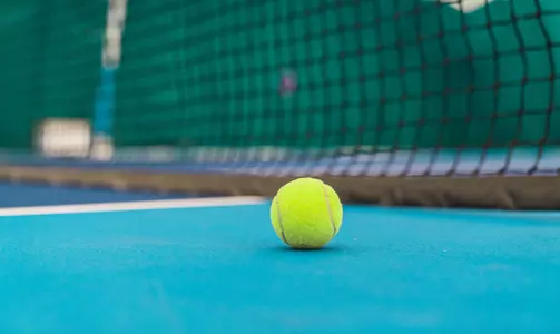 Tennis ball on BOAS indoor court