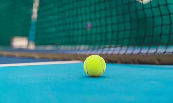 Tennis ball on BOAS indoor court
