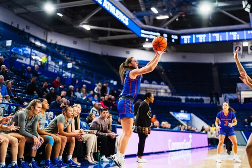 Mya Hansen shooting the ball