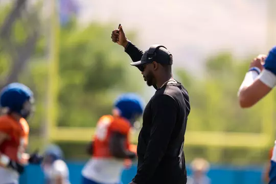 Boise State Football 2025 Fall Camp Practice No. 3 at DeChevrieux Field. Photo by Kenna Harbison