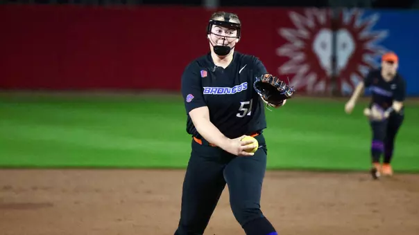Julianne Rose delivers a pitch at Loyola Marymount, Feb. 5, 2026.