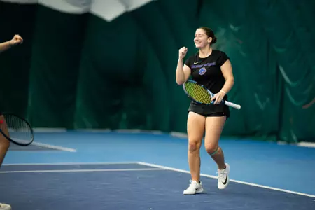 Carla Grignac fist pumping