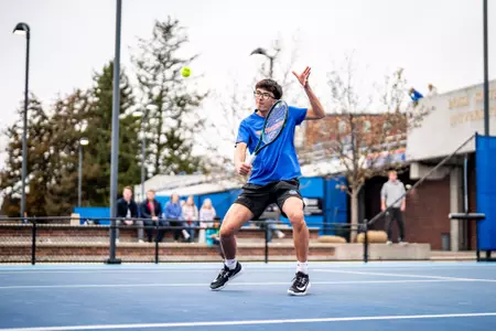 Avery Tallakson rallying the ball back