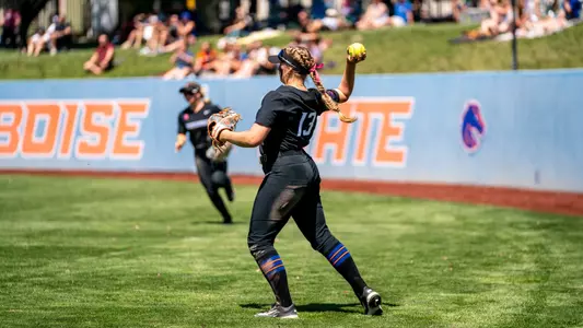 Boise State Softball 2025 vs Utah State at Dona Larsen Park . Photo by Kenna Harbison