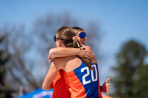 Ava Anderson and Addison Wolden hugging