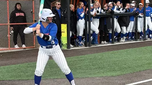 Skylar Stroh in the batter's box at Idaho State, April 14, 2026.