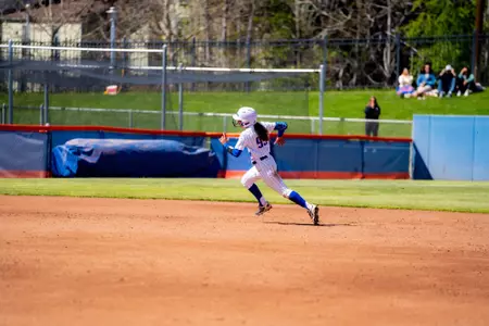 Sophia Romero runs to third base on her way to an inside-the-park home run against UNLV, April 18, 2026.