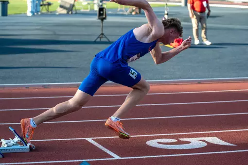 Trevor Cogley off the start block