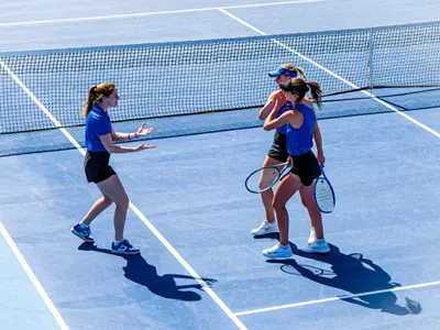 Shauna Heffernan celebrating with Tereza Polakova and Zdena Safarova