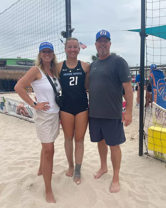 Lily Patock with her parents