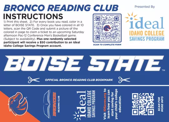 2026-27 Bronco Reading Club Bookmark