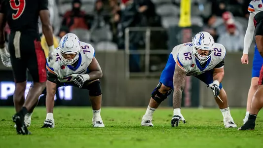 Boise State Football 2025 game 10 vs SDSU at Snapdragon Stadium. Photo by Kenna Harbison