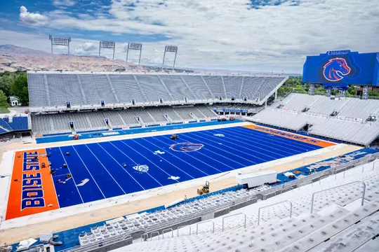 Boise Athletics 2026 Turf Replacement. Photo by Kenna Harbison