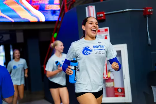 Boise State Volleyball 2026 Taraflex Court Reval in Extra Mile Arena. Photo by Kenna Harbison