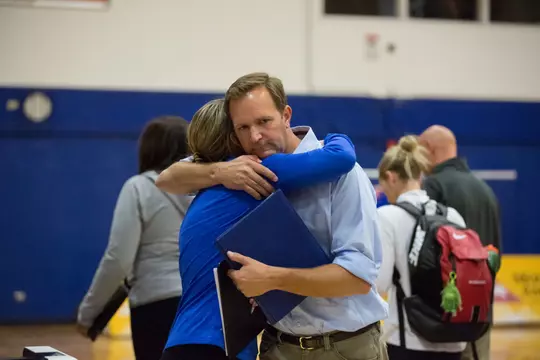 Shawn Garus and Candy Murphy coaching in Bronco Gym