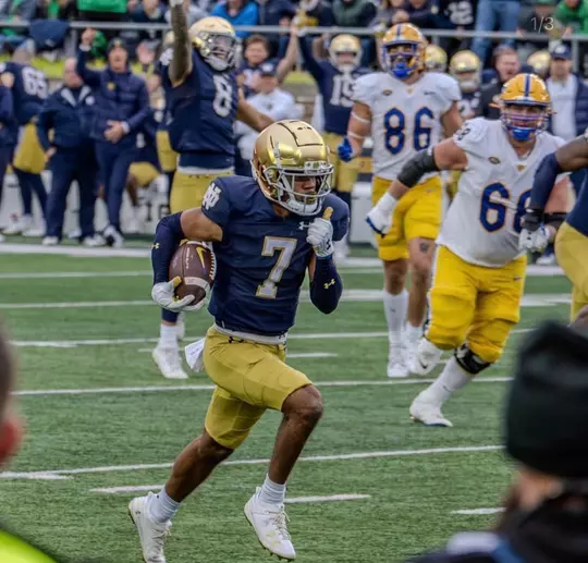 Jaden Mickey collects and interception against Pittsburgh