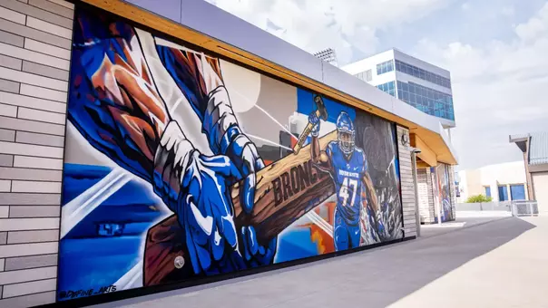 Boise State Athletics 2026 NEZ Murals. Photo by Kenna Harbison