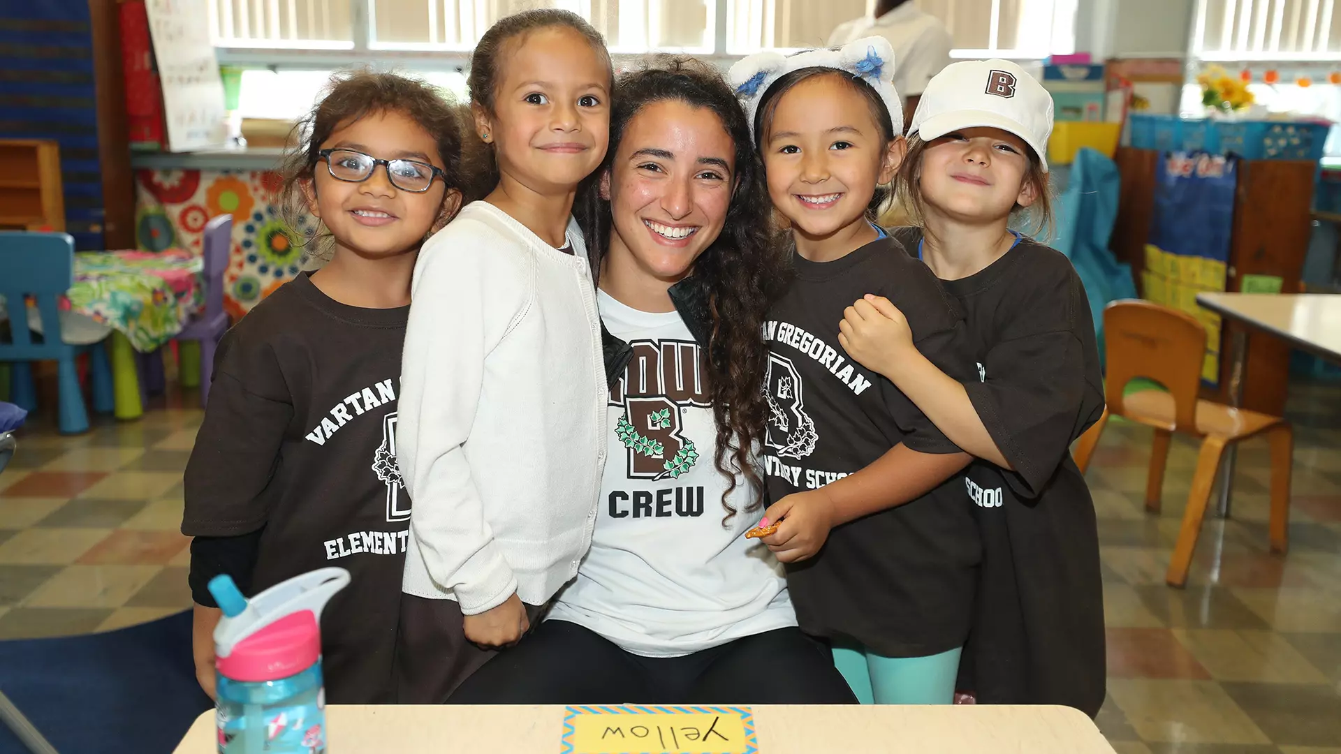 Women's crew's Jessie Rapoza at the Bears' 29th annual Vartan Gregorian School Kickoff.