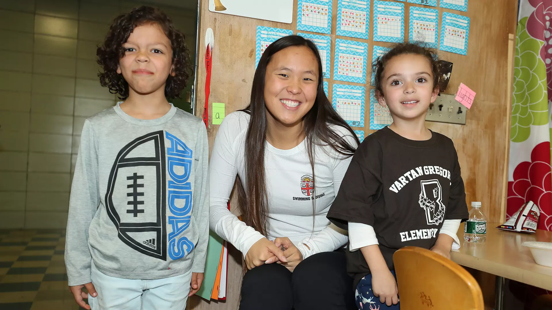 Women's swimming's Victoria Gong at the Bears' 29th annual Vartan Gregorian School Kickoff.