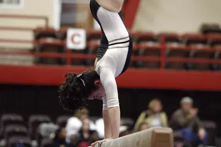 Gymnastics Defeats SCSU and MIT Club in First Home Meet of 2010 Season Image