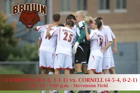 No. 14 Brown Soccer Set to Host Cornell on Saturday Image