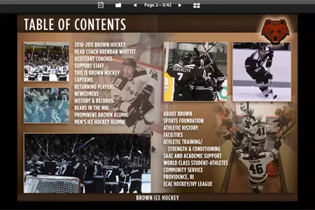 2010-11 Brown Men's Hockey Interactive Magazine Available Now Image