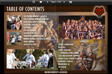 2011 Brown Women's Lacrosse Interactive Magazine Available Now Image