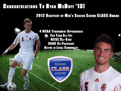 Ryan McDuff Wins 2012 Senior CLASS Award Image