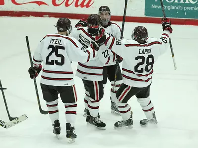Men's Hockey Takes Down Dartmouth, 5-3, to Wrap Up Liberty Invite Image
