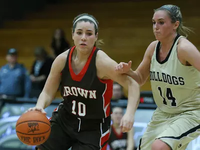 Women's Basketball Rallies in the Second Half to Upend Bryant, 66-61 Image
